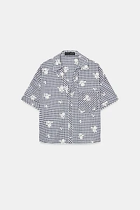 CHEMISE À CARREAUX BRODÉS
