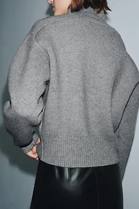 KNIT JUMPER WITH NECK OPENING
