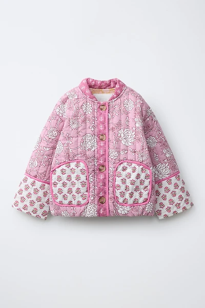 FLORAL PATCHWORK PADDED JACKET