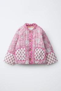 FLORAL PATCHWORK PADDED JACKET