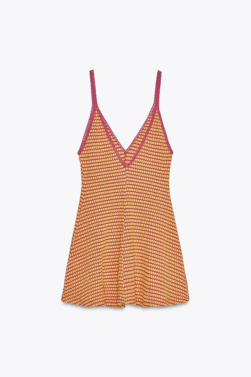 JACQUARD SHORT DRESS