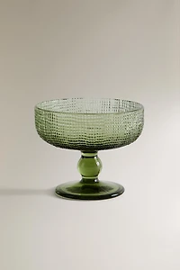 RAISED DESIGN GLASS DESSERT CUP