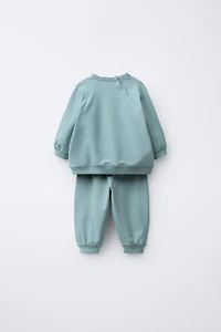 ENSEMBLE SWEAT ET PANTALON DE JOGGING BRODÉ EN VELOURS BOUCLÉ