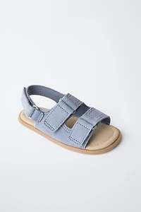 DOUBLE STRAP LEATHER BAREFOOT SANDALS