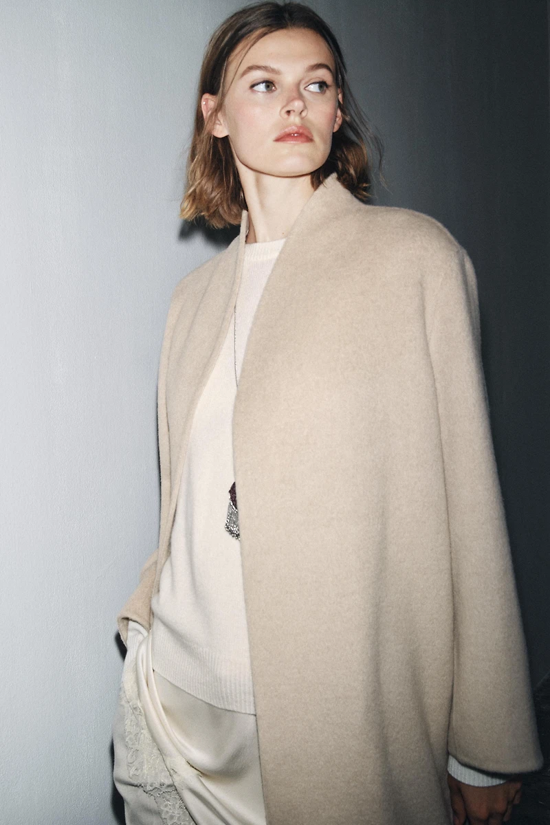 MANTEAU MINIMAL MÉLANGE LAINE ZW COLLECTION ÉDITION LIMITÉE