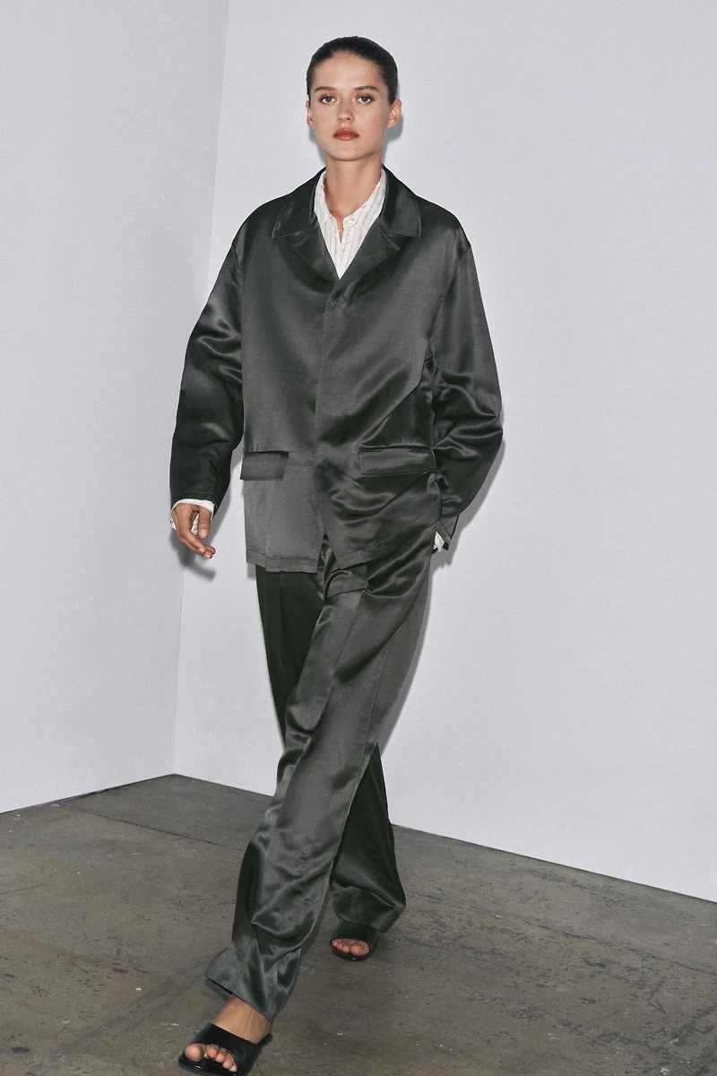 SATIN LINEN BLAZER ZW COLLECTION