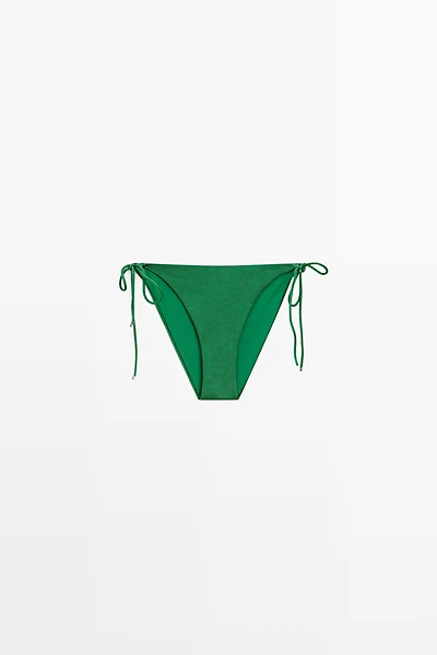 Bas de bikini à nœud brillant