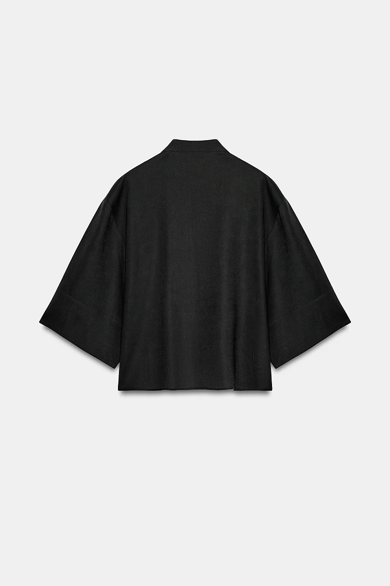 CHEMISE EN LIN À BRANDEBOURGS