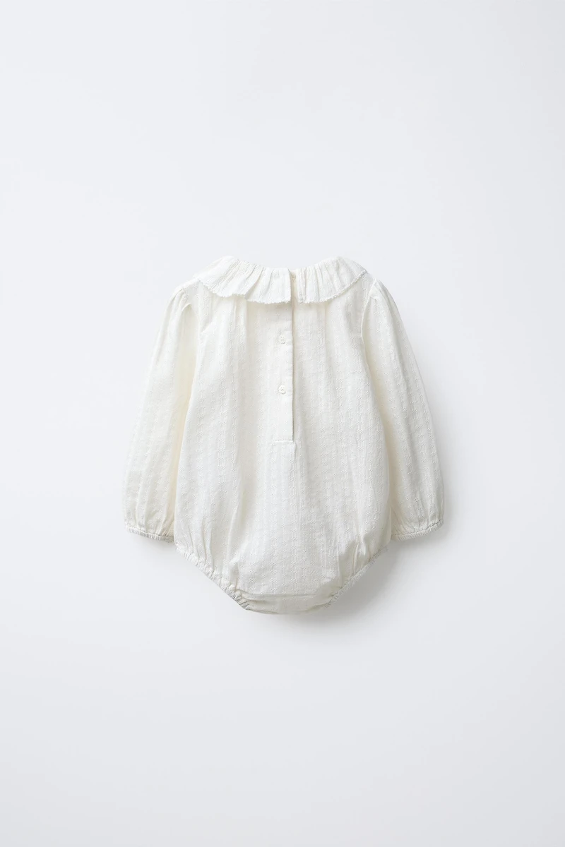 EMBROIDERED FAGOTING BODYSUIT