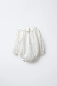 EMBROIDERED FAGOTING BODYSUIT