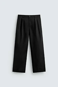 PANTALON COUPE LARGE PLIS