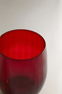 CHRISTMAS CRYSTALLINE TUMBLER WITH A RAISED DESIGN