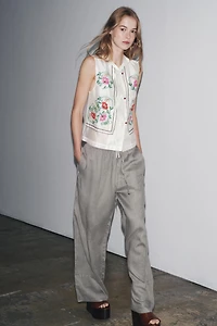 FLORAL EMBROIDERED TOP
