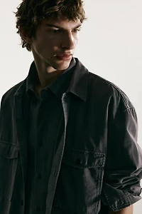 RELAXED FIT WASHED OVERSHIRT