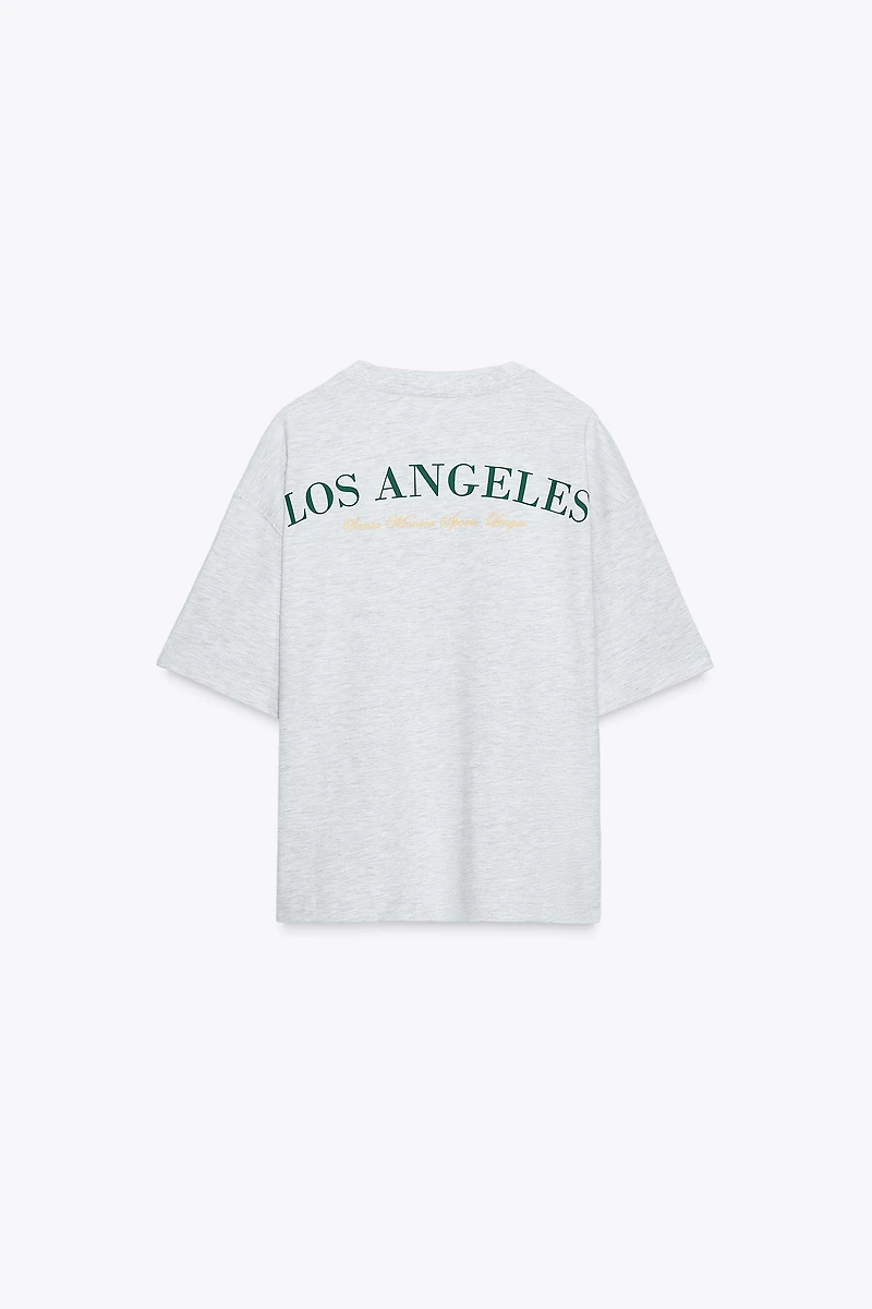 COTTON TEXT PRINT T-SHIRT
