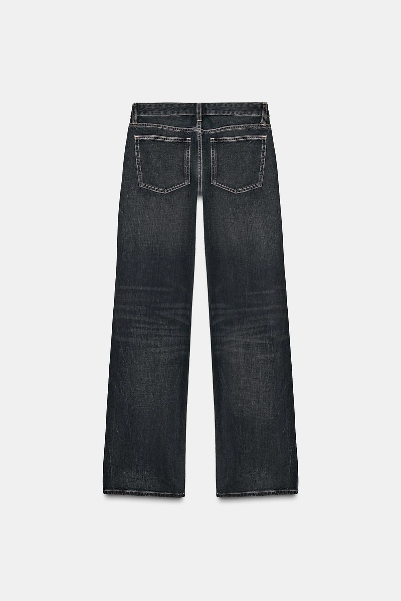 TRF WIDE LEG LOW RISE JEANS