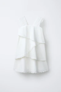 ROMANTIC EMBROIDERED LAYERED DRESS