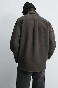 RELAXED FIT TEXTURED OVERSHIRT