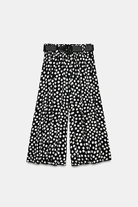 POLKA DOT CULOTTES WITH BELT