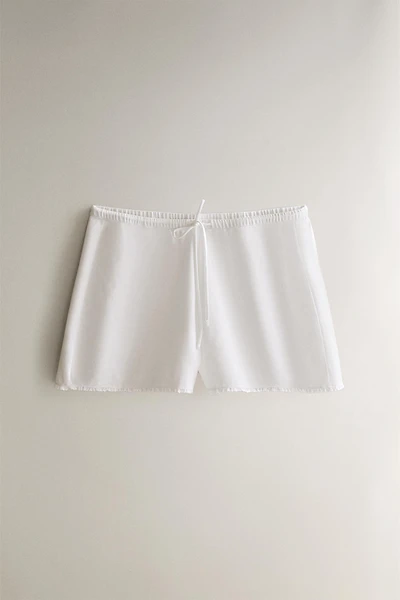 LACE-TRIMMED SHORTS