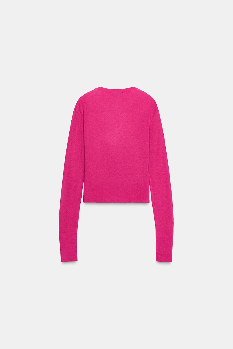 PLAIN KNIT WOOL SWEATER
