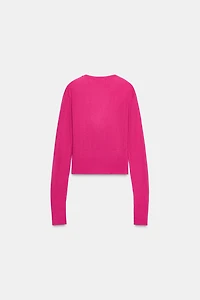 PLAIN KNIT WOOL SWEATER