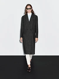 Manteau long à chevrons