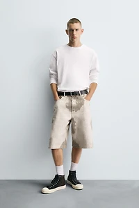 TEXTURED STRIPED SHORTS