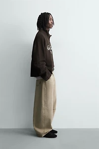 PRINTED QUARTER-ZIP SWEATSHIRT