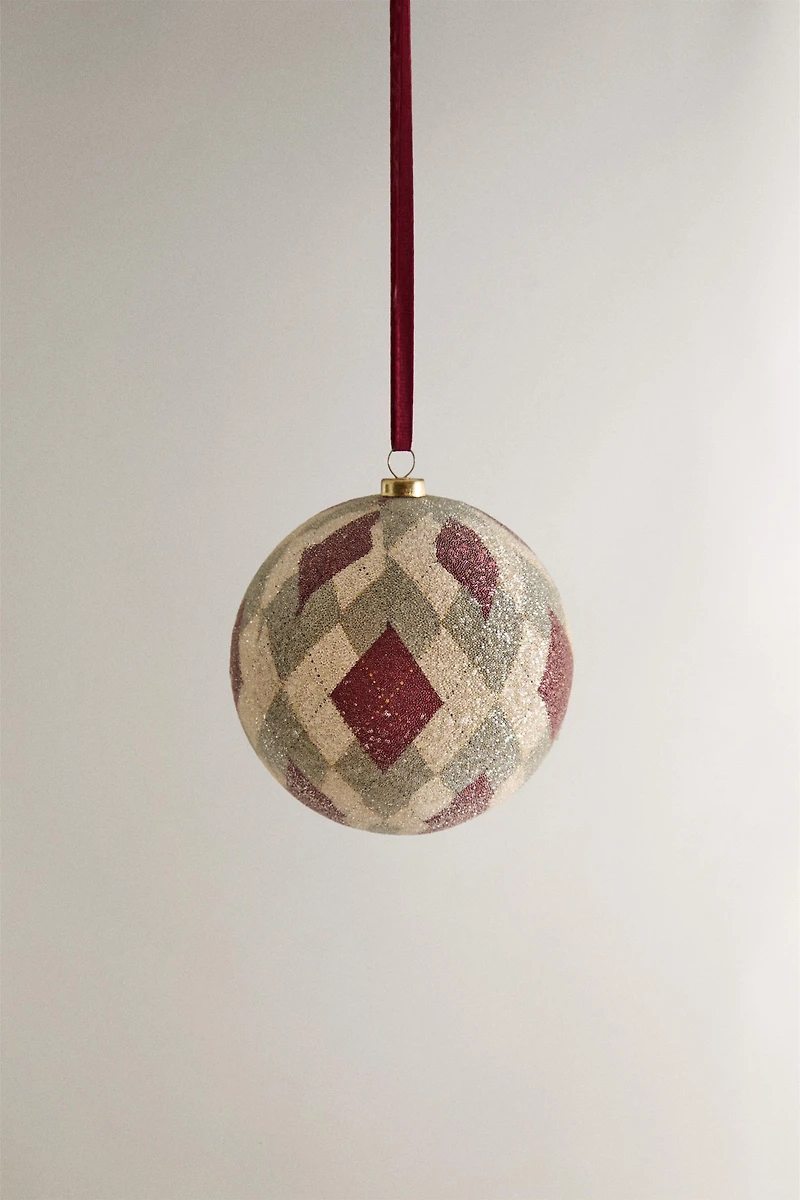 DÉCO SAPIN BOULE LOSANGES NOËL