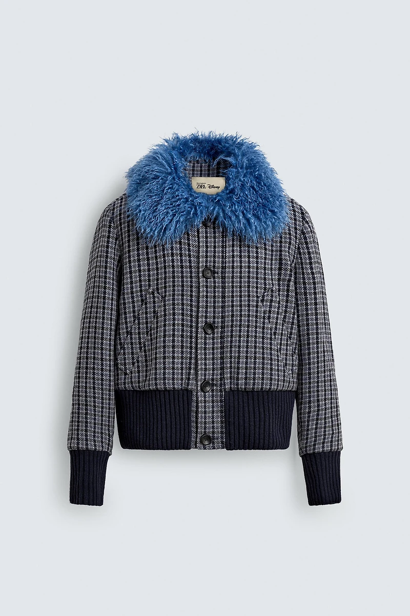 CONTRAST CHECK BOMBER JACKET HARRY LAMBERT FOR ZARA X DISNEY