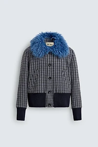 CONTRAST CHECK BOMBER JACKET HARRY LAMBERT FOR ZARA X DISNEY