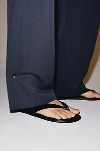 ZW COLLECTION LINEN-BLEND BARREL TROUSERS