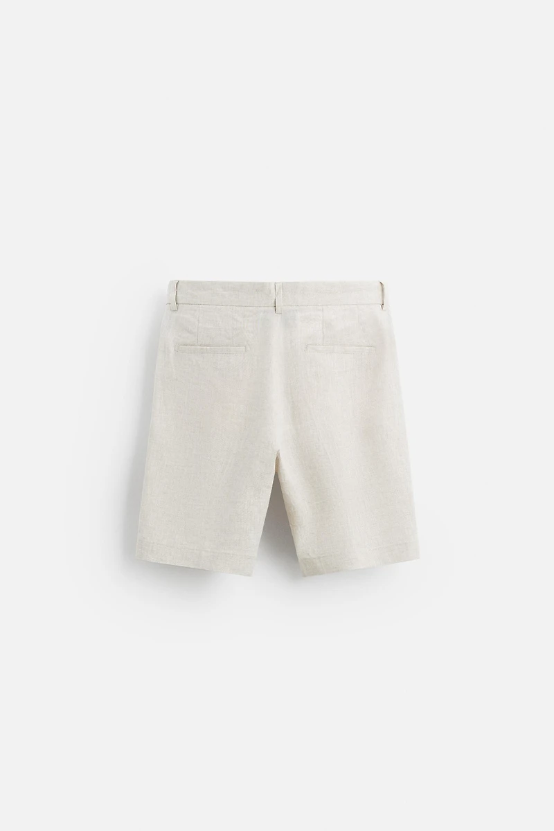 100% LINEN SHORTS