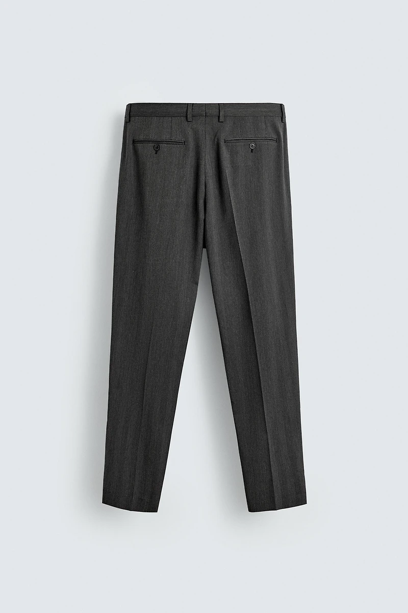 HERRINGBONE SUIT PANTS