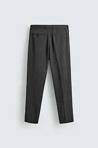 HERRINGBONE SUIT PANTS