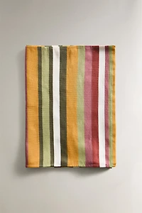 CHEMIN DE TABLE COTON RAYURES MULTICOLORES