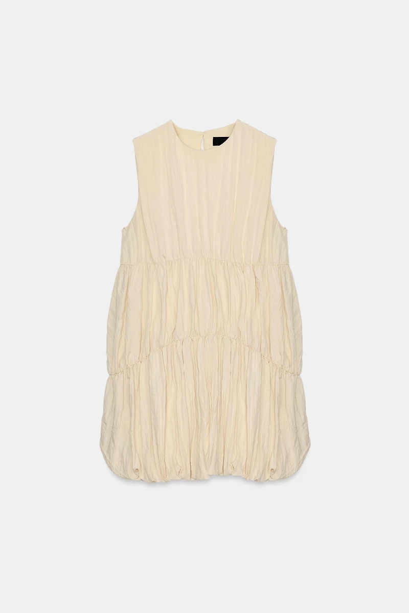 GATHERED BALLOON DRESS