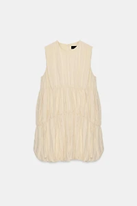 GATHERED BALLOON DRESS