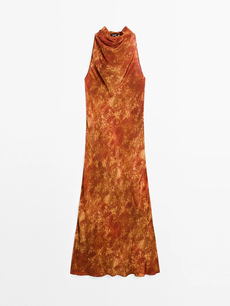 Long flowing printed dress