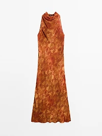 Long flowing printed dress