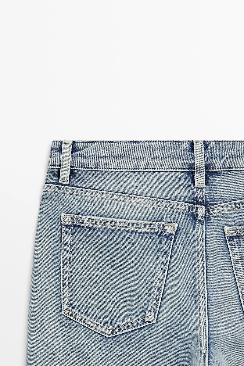Jean wide leg taille moyenne