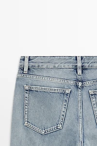 Jean wide leg taille moyenne