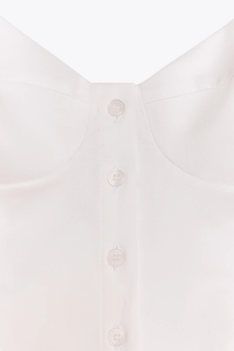 PLEATED POPLIN TOP