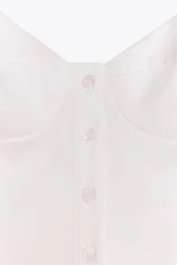 PLEATED POPLIN TOP