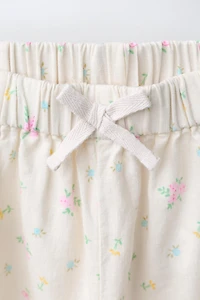 FLORAL LINEN PANTS
