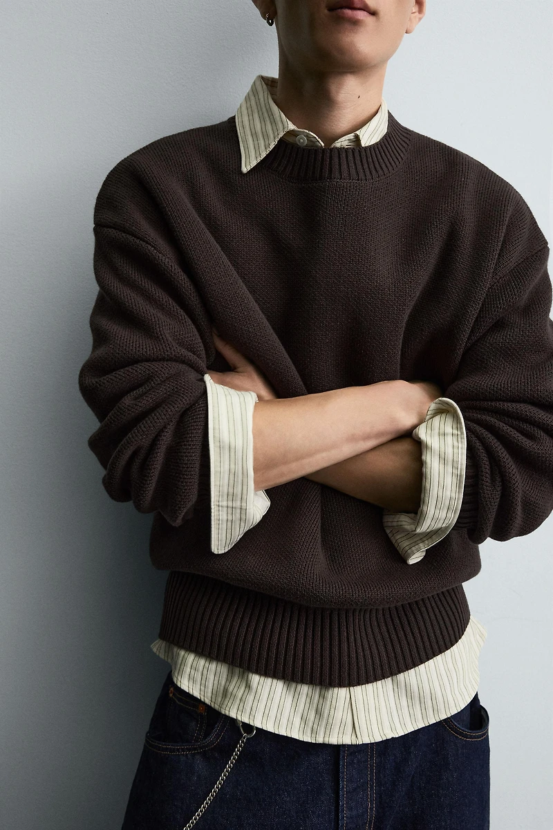 PULL STRUCTURÉ EN COTON