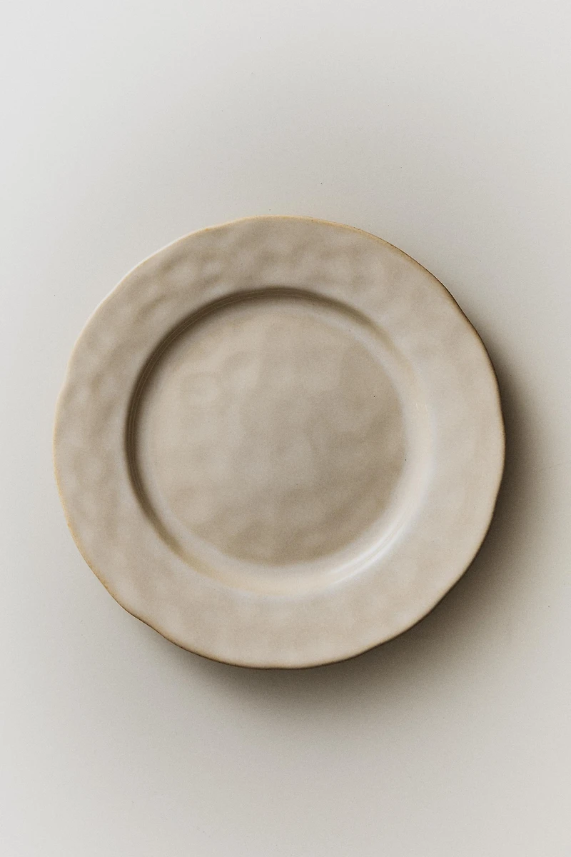 STONEWARE DINNER PLATE WITH IRREGULAR EDGE