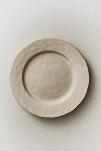 STONEWARE DINNER PLATE WITH IRREGULAR EDGE