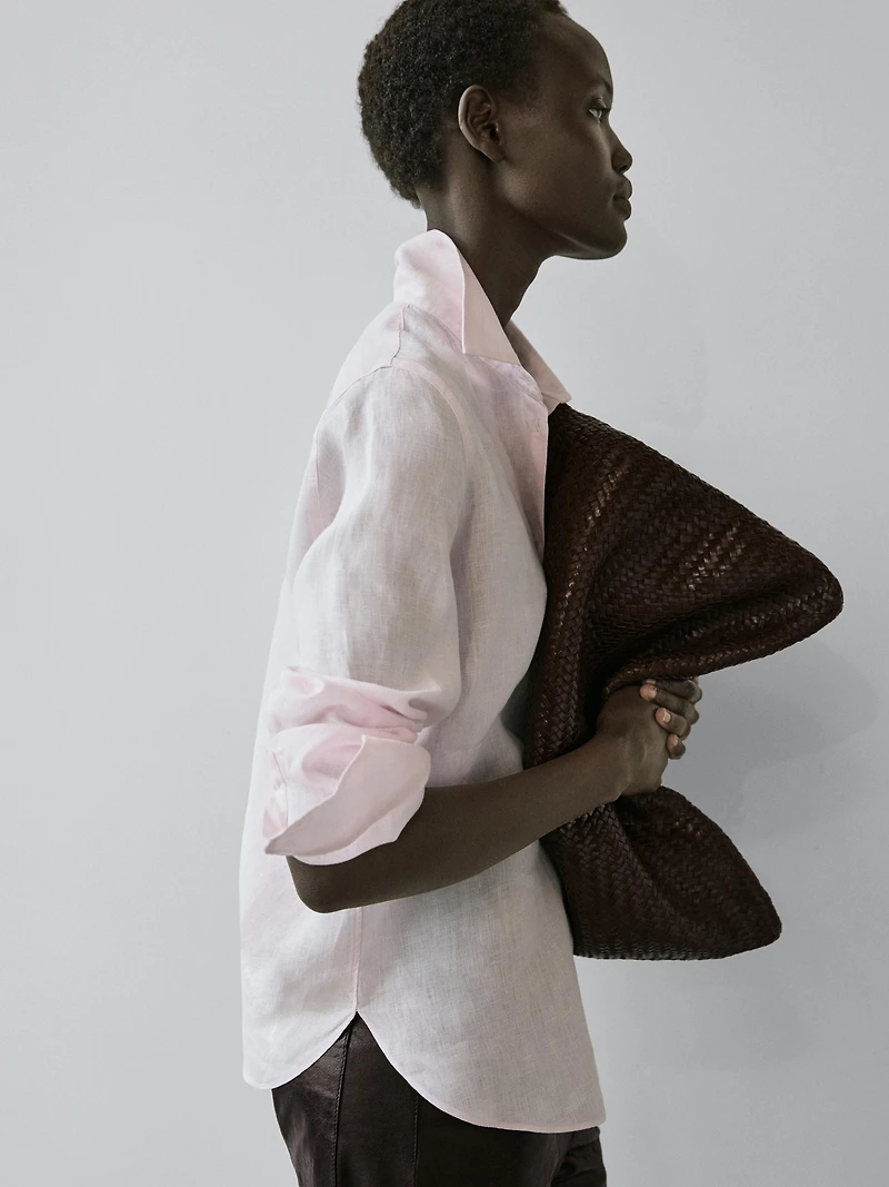 Flowing 100% linen shirt